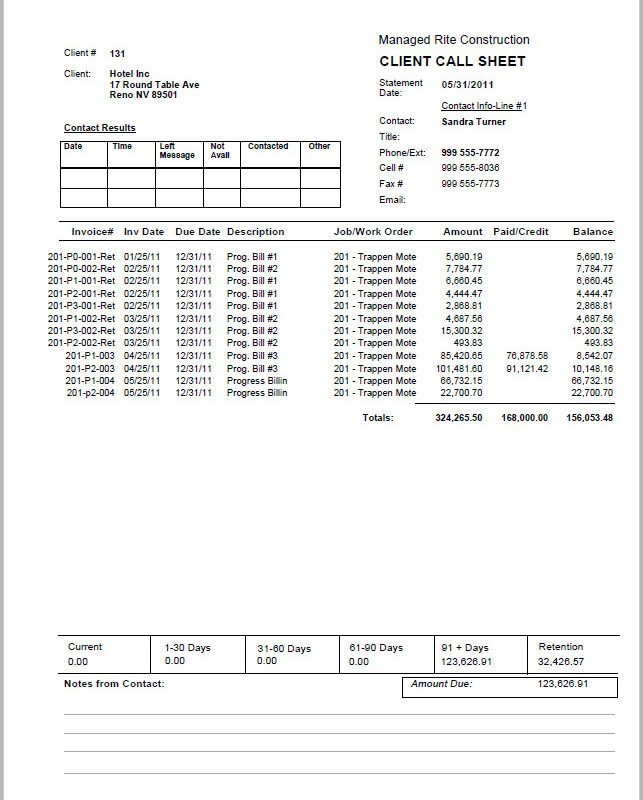 03-04-00-24 AR-SR Client Call Sheet