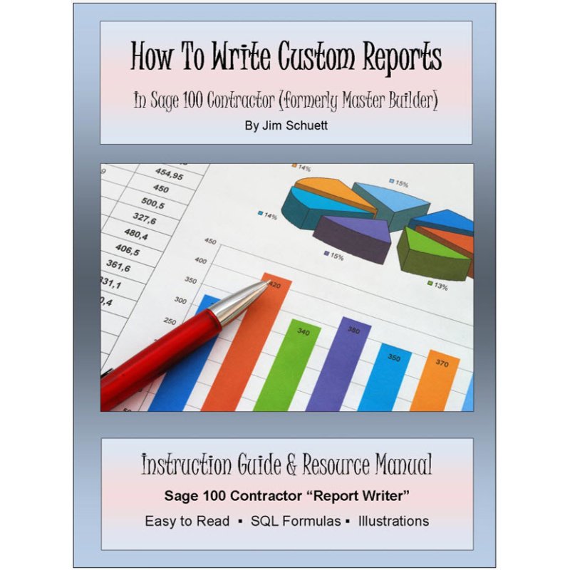 BOOK: “How to Write Custom Reports” is a digital copy which can be loaded on your computer and used anytime you need it.