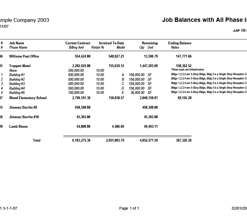 03-01-01-07 Job Balances with All Phase Info