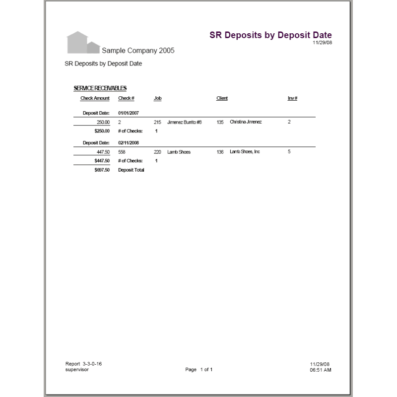 03-03-00-16 SR Deposits by Deposit Date