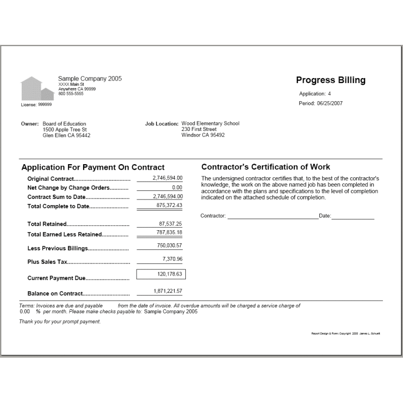 03-07-00-05 Progress Billing with Sales Tax